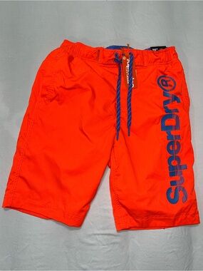 SuperDry Classic Boardshorts Volcanic Orange New Swim